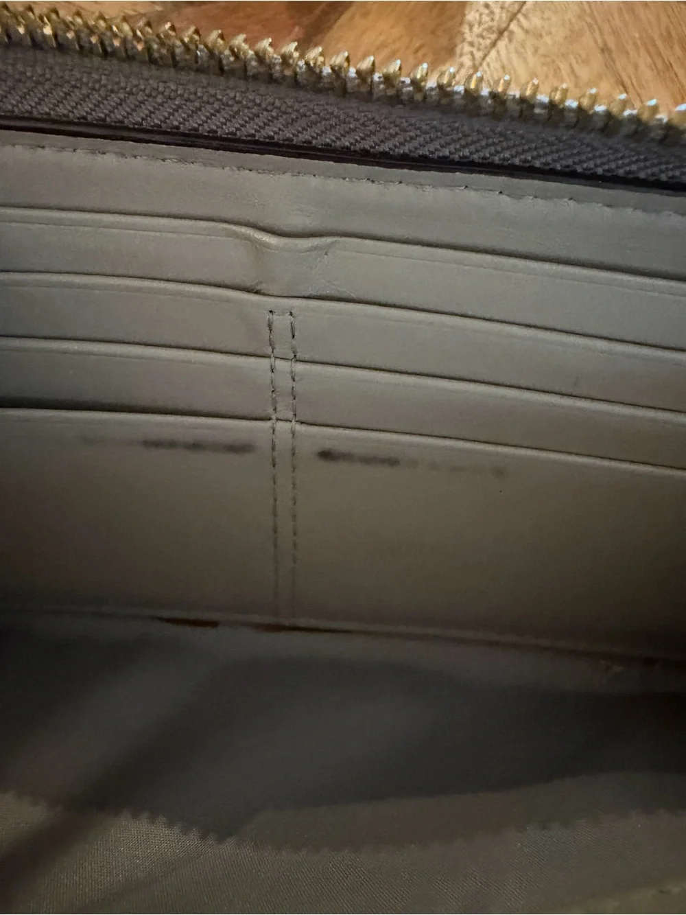 Coach Silver Grat Snake-Print Zip Wallet